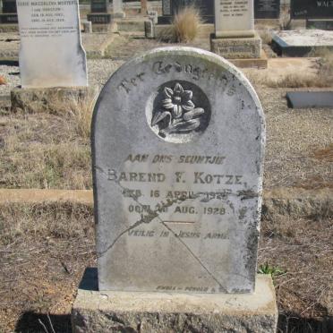 KOTZE Barend F. 1928-1928
