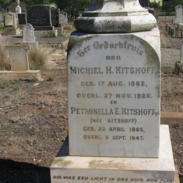 KITSHOFF Michiel H. 1862-1926 &amp; Petronella E. KITSHOFF 1865-1947