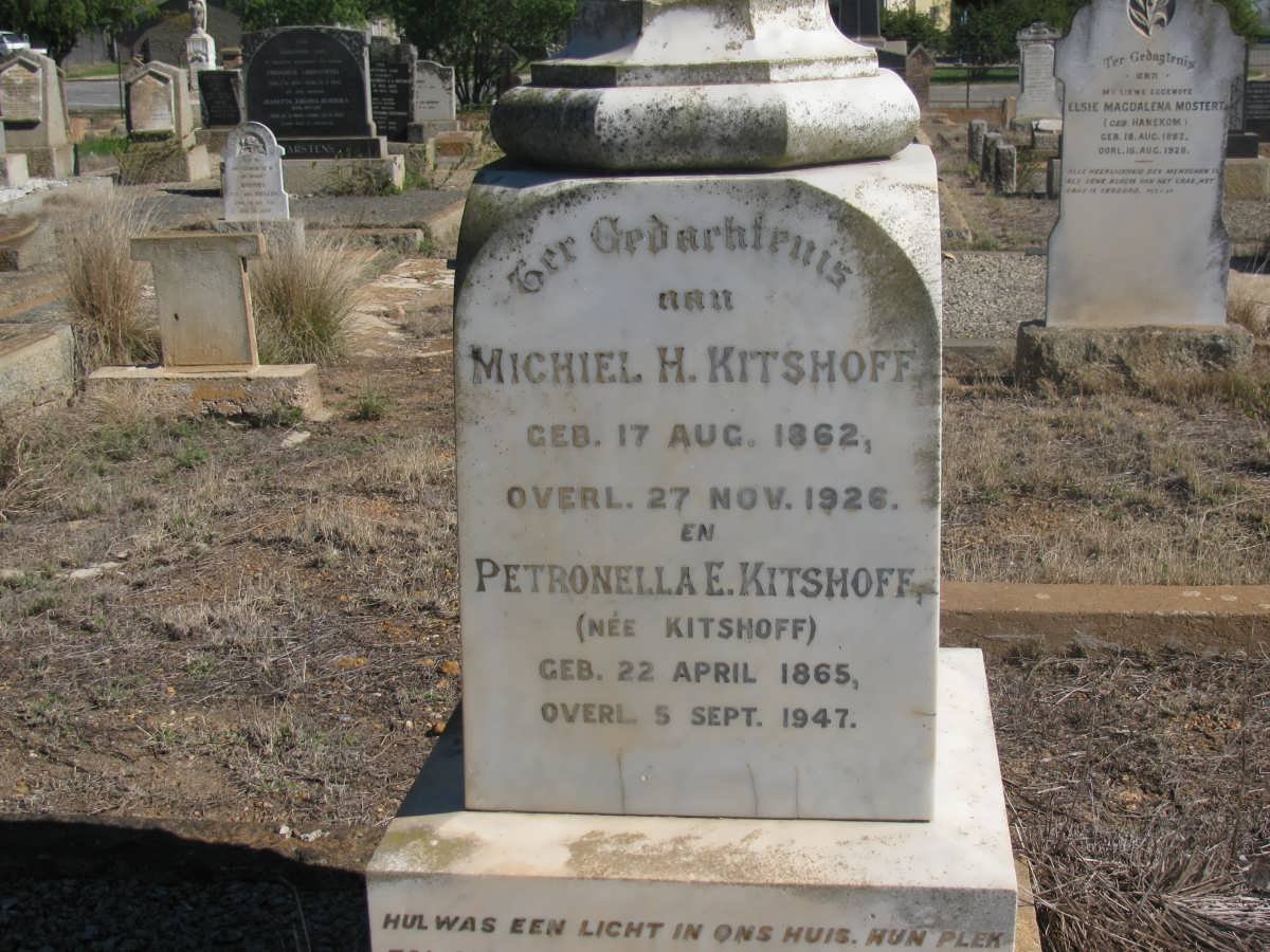 KITSHOFF Michiel H. 1862-1926 &amp; Petronella E. KITSHOFF 1865-1947