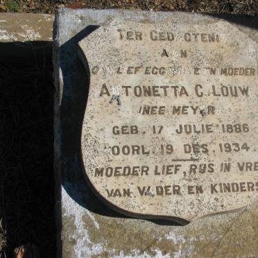 LOUW Antonetta C. nee MEYER 1886-1934