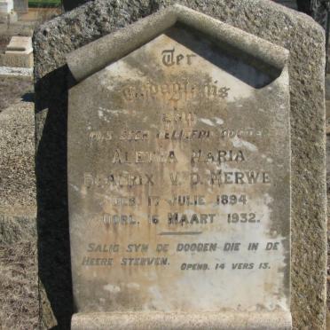 MERWE Aletta Maria Beatrix, v.d. 1894-1932