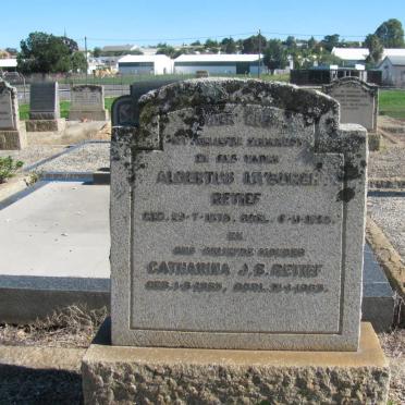 RETIEF Albertus Myburgh 1875-1950 &amp; Catharina J.B.1883-1963