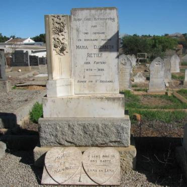 RETIEF Maria Elizabeth nee FURTER 1876-1939