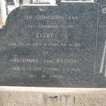 SMIT Evert 1873-1957 &amp; Jacomina BASSON 1879-1929