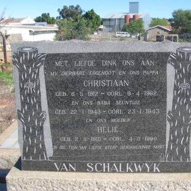 SCHALKWYK Christiaan, van 1912-1962 &amp; Helie 1915-1990 :: VAN SCHALKWYK Baba 1943-1943