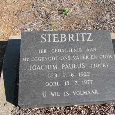 SIEBRITZ Joachim Paulus 1922-1977