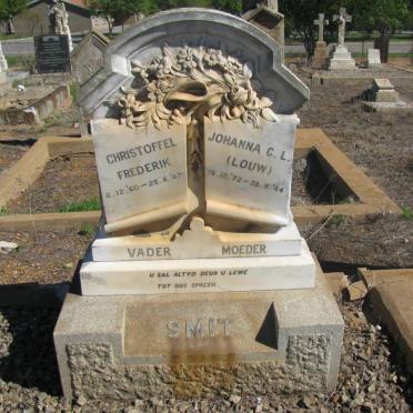 SMIT Christoffel Frederik 1860-1947 &amp; Johanna C.L. LOUW 1872-1944