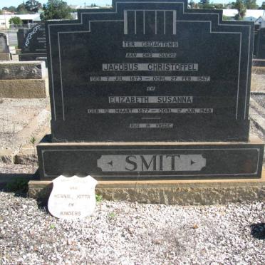 SMIT Jacobus Christoffel 1873-1947 &amp; Elizabeth Susanna 1877-1948