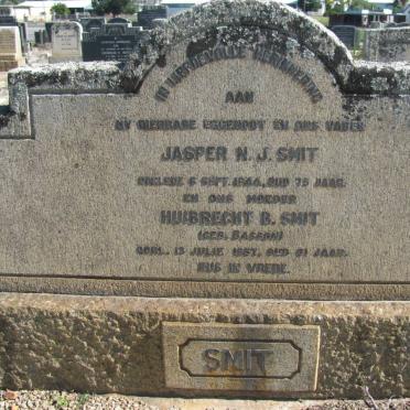 SMIT Jasper N.J. -1944 &amp; Huibrecht B. BASSON -1957