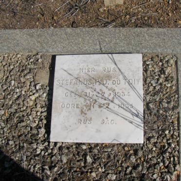 TOIT Stefanus P.J., du 1934-1935