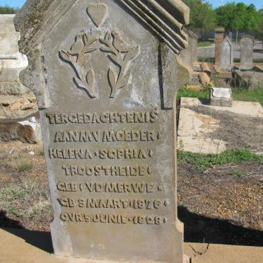 TROOSTHEIDE Helena Sophia nee VAN DER MERWE 1876-1928