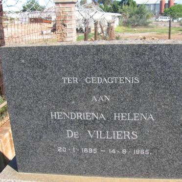 VILLIERS Hendriena Helena, de 1895-1965