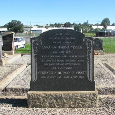 VISSER Gerhardus Hermanus 1895-1960 &amp; Anna Catharina CARSTENS 1896-1953