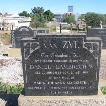 ZYL Daniel Lambrechts, van 1893-1960 &amp; Maria Johanna Magaretha PRETORIUS 1895-1974
