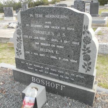 BOSHOFF Cornelius J.S. 1892-1968 &amp; Helena E. 1897-1984