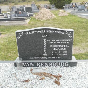 RENSBURG Christoffel Jacobus, van 1933-2002