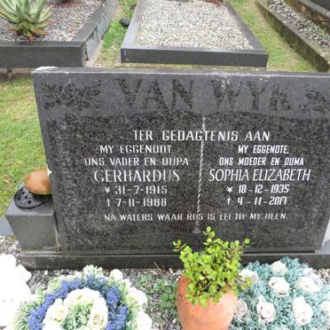 WYK Gerhardus, van 1915-1988 & Sophia Elizabeth 1935-2017