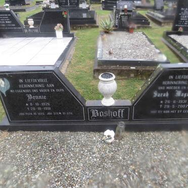 BOSHOFF Bennie 1926-1991 & Sarah Magrieta 1931-2007
