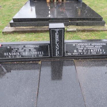 TERBLANCHE Hendrik Christoffel 1924-1997 & B.M.C. nee VOIGT 1926-2018