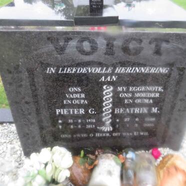 VOIGT Pieter G. 1938-2013 & Beatrix M. 1946-2005