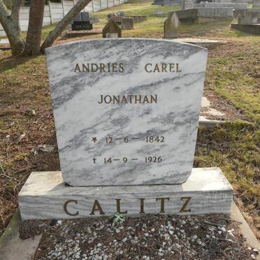 CALITZ Andries Carel Jonathan 1842-1926