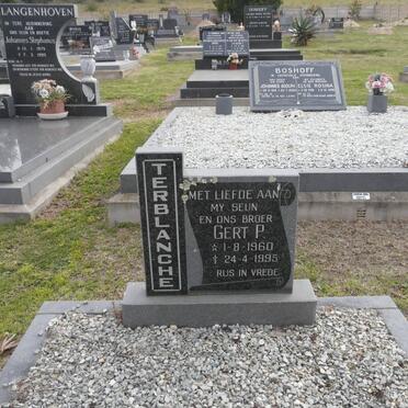 TERBLANCHE Gert P. 1960-1995