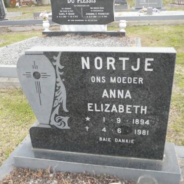 NORTJE Anna Elizabeth 1894-1981