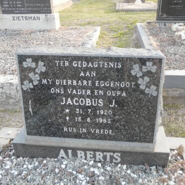 ALBERTS Jacobus J. 1920-1965