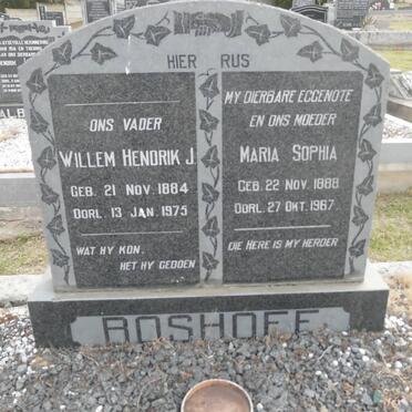 BOSHOFF Willem Hendrik J. 1884-1975 &amp; Maria Sophia 1888-1967