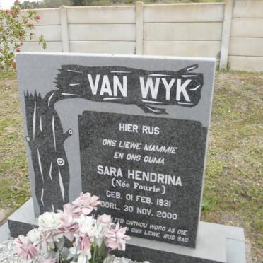WYK Sara Hendrina, van nee FOURIE 1931-2000