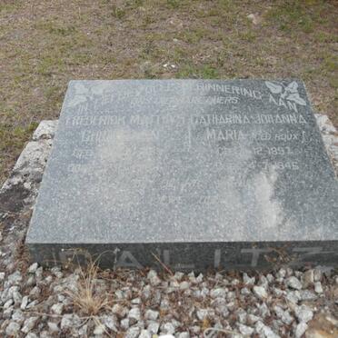 CALITZ Frederick Matthys Christiaan 1889-1960 &amp; Catharina Johanna Maria ROUX 1897-1946