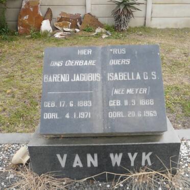 WYK Barend Jacobus, van 1883-1971 &amp; Isabella G.S. MEYER 1888-1969