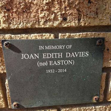 DAVIES Joan Edith nee EASTON 1932-2014