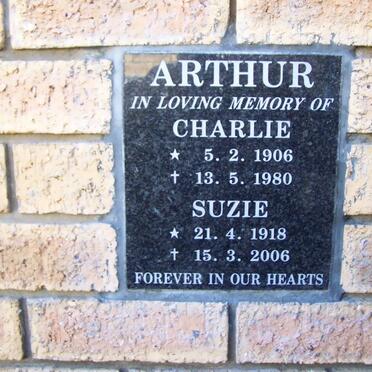 ARTHUR Charlie 1906-1980 &amp; Suzie 1918-2006