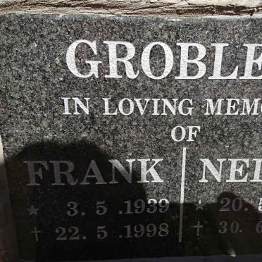 GROBLER Frank 1939-1998 &amp; Nellie 1940-2018