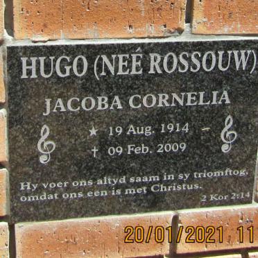 HUGO Jacoba Cornelia nee ROSSOUW 1914-2009