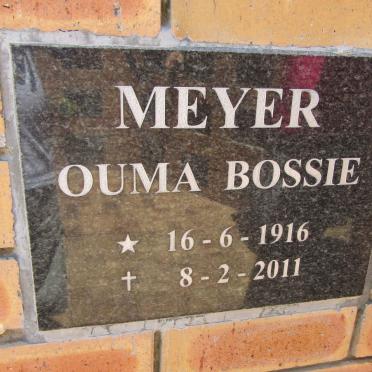 MEYER Bossie 1916-2011