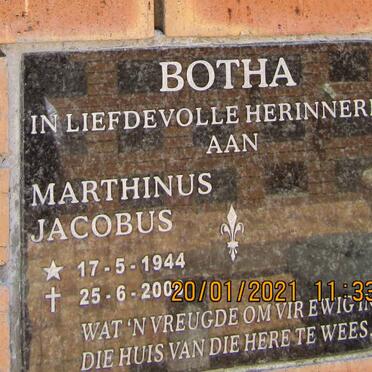 BOTHA Marthinus Jacobus 1944-200?