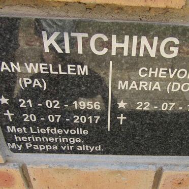 KITCHING Jan Wellem 1956-2017 :: KITCHING Chevonne Maria 1979-