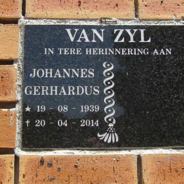ZYL Johannes Gerhardus, van 1939-2014
