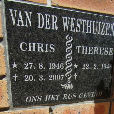 WESTHUIZEN Chris, van der 1946-2007 &amp; Therese 1946-