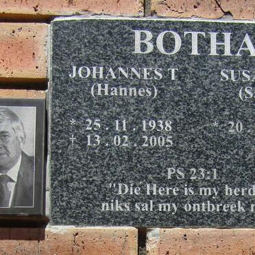 BOTHA Johannes T. 1938-2005 &amp; Susanna J. 1940-
