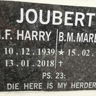 JOUBERT H.F. 1939-2018 &amp; B.M. 1944-