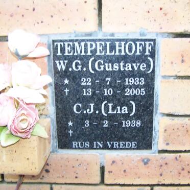 TEMPELHOFF W.G. 1933-2005 &amp; C.J. 1938-