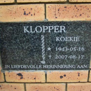 KLOPPER Koekie 1943-2007