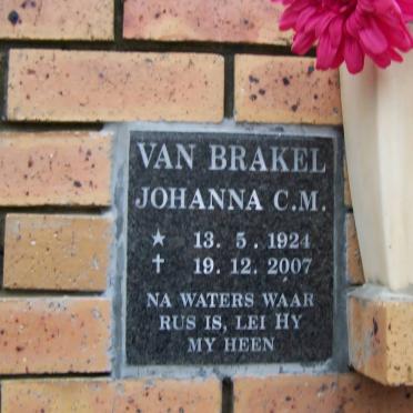 BRAKEL Johanna, van C.M. 1924-2007