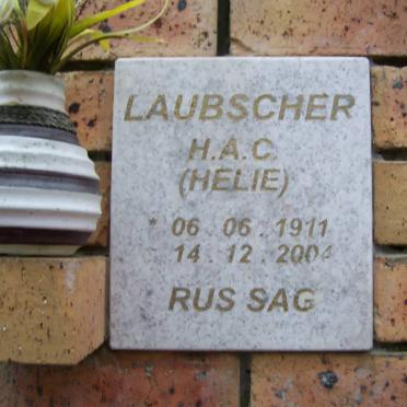 LAUBSCHER H.A.C. 1911-2004