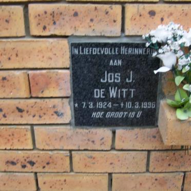 WITT Jos J., de 1924-1996