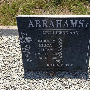 ABRAHAMS Felicity Erica Lilian 1962-2012