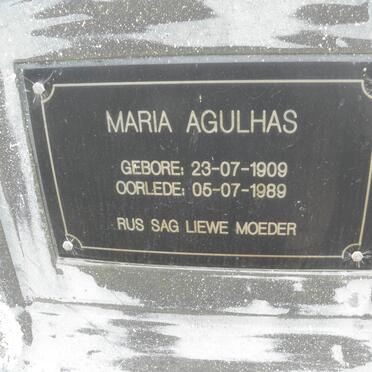 AGULHAS Maria 1909-1989